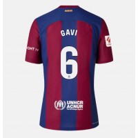 Barcelona Paez Gavi #6 Replica Home Shirt Ladies 2023-24 Short Sleeve